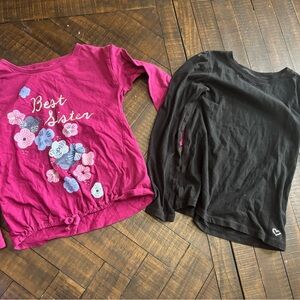 Pink and Black Long Sleeve Shirts
